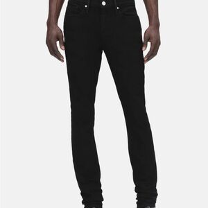 Frame Denim Black Distressed Skinny Jeans NWT